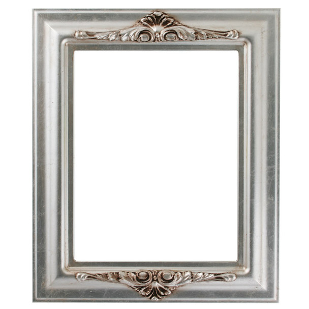 Winchester Rectangle Frame # 451 - Silver Leaf with Brown Antique