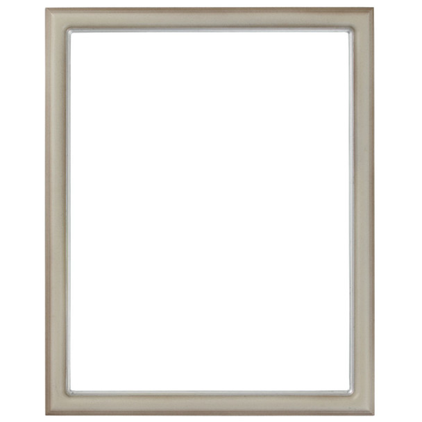 Hamilton Rectangle Frame # 551 - Taupe with Silver Lip