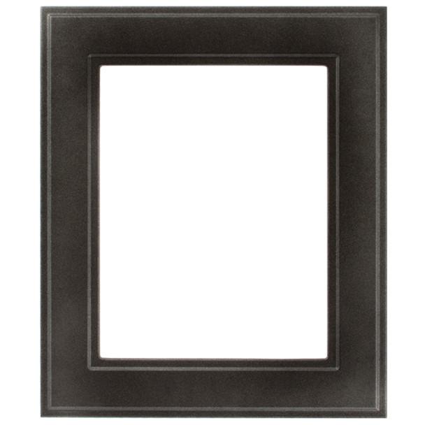 Montreal Rectangle Frame # 830 - Black Silver