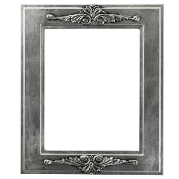 Ramino Rectangle Frame # 831 - Silver Leaf with Black Antique