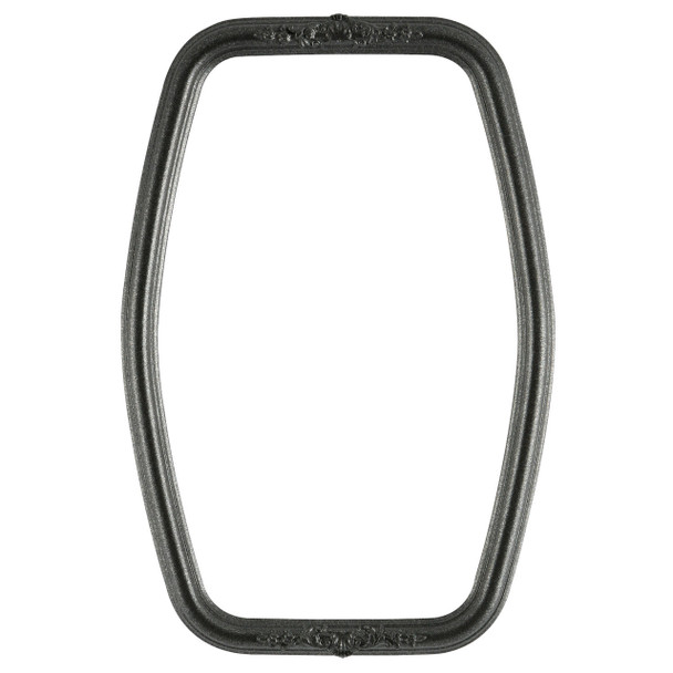 Contessa Hexagon Frame #554 - Black SIlver