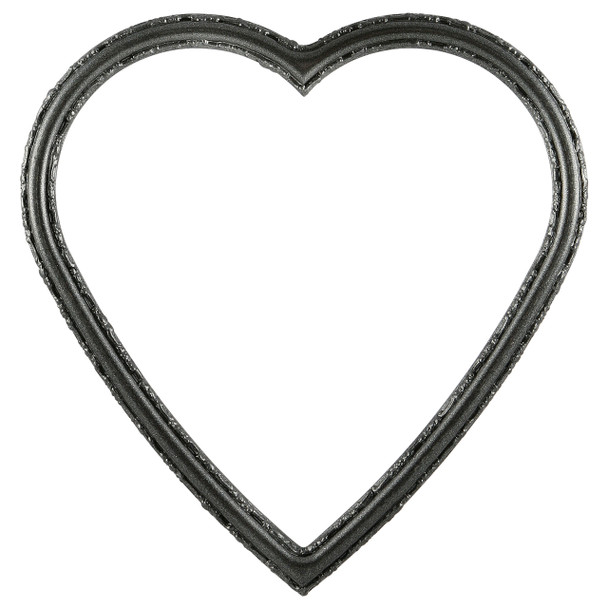 Virginia Heart Frame #553 - Black Silver