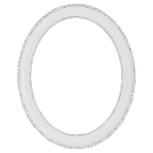 Kensington Oval Frame #401 - Linen White