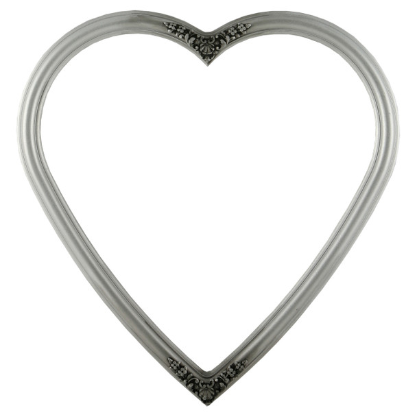 Contessa Heart Frame #554 - Silver Spray