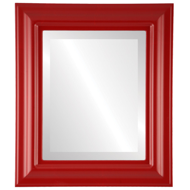Lancaster Beveled Rectangle Mirror Frame in Holiday Red