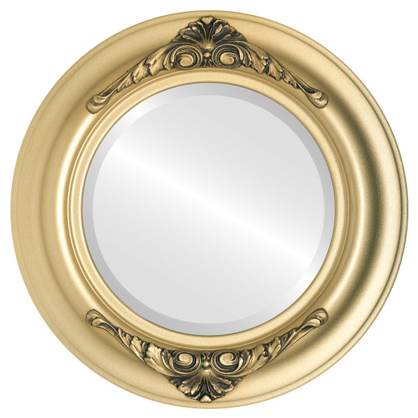 Winchester Beveled Round Mirror Frame in Gold Spray