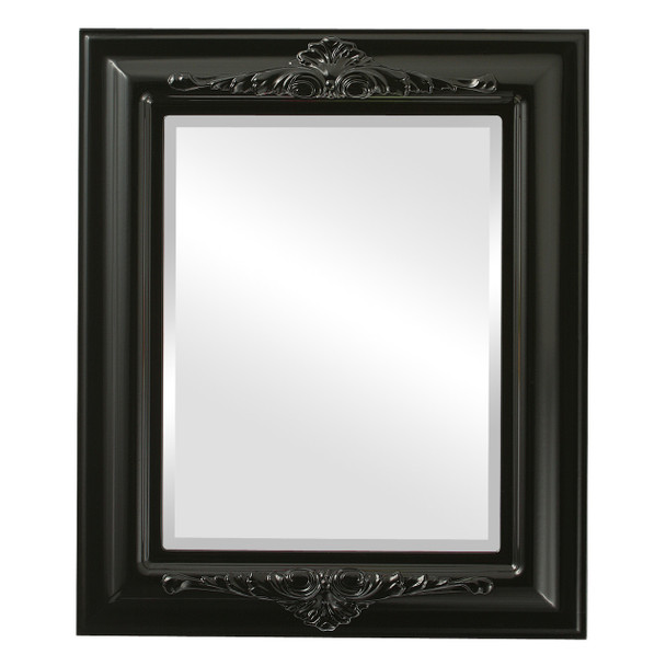 Winchester Beveled Rectangle Mirror Frame in Gloss Black