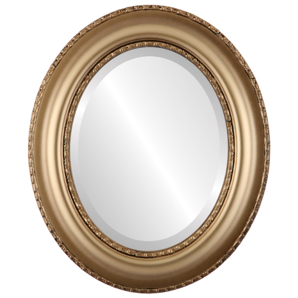 Somerset Beveled Oval Mirror Frame in Desert Gold