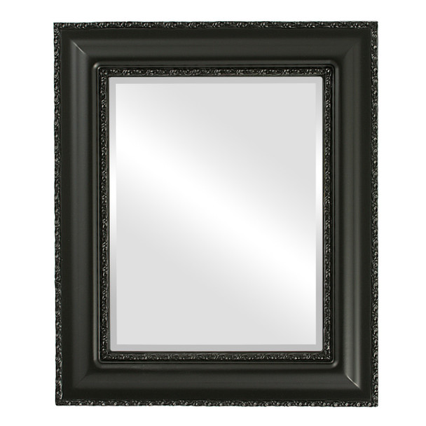 Somerset Beveled Rectangle Mirror Frame in Matte Black