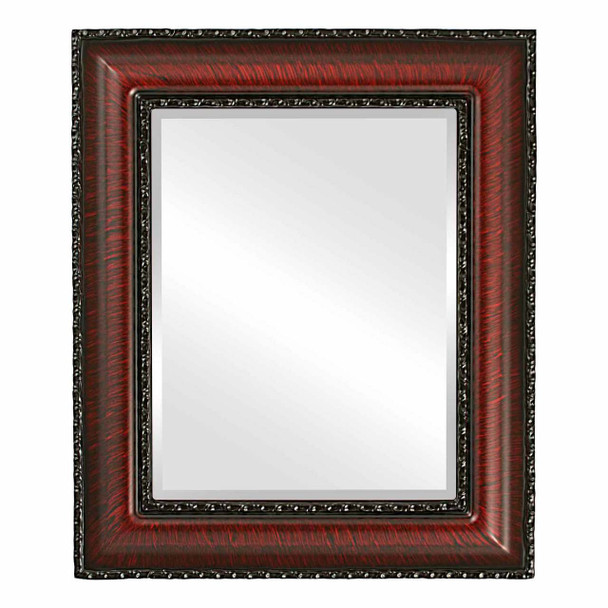 Somerset Beveled Rectangle Mirror Frame in Vintage Cherry