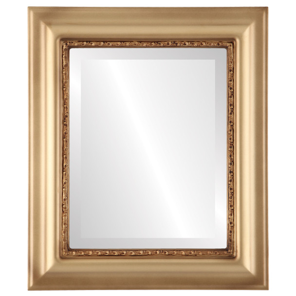 Chicago Beveled Rectangle Mirror Frame in Desert Gold