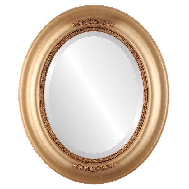 Boston Beveled Oval Mirror Frame in Gold Spray