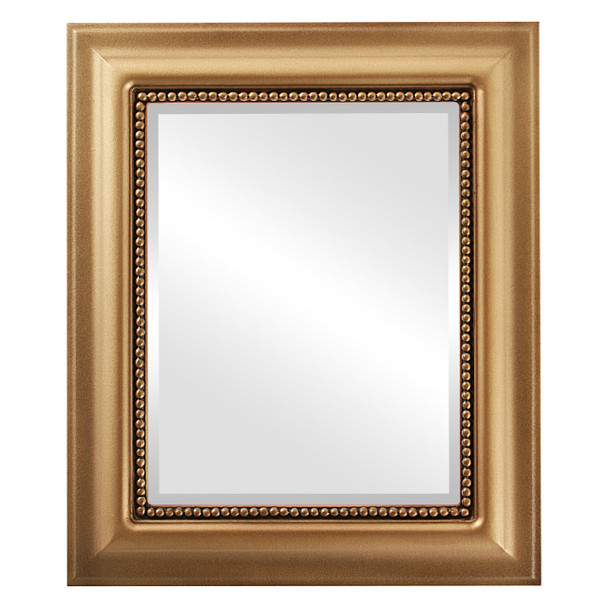 Heritage Beveled Rectangle Mirror Frame in Desert Gold