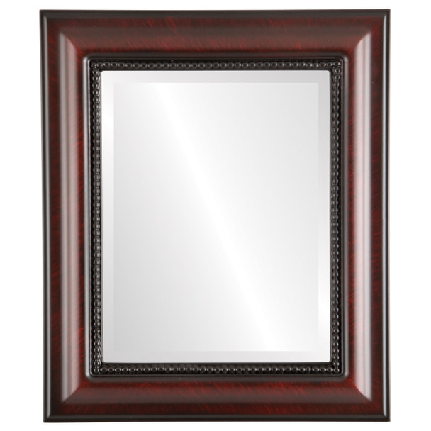 Heritage Beveled Rectangle Mirror Frame in Vintage Cherry