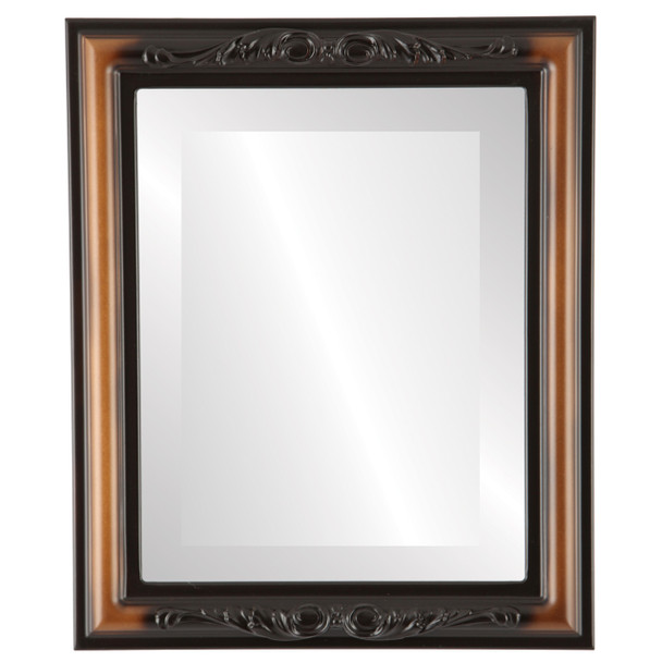 Florence Beveled Rectangle Mirror Frame in Walnut