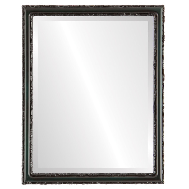 Virginia Beveled Rectangle Mirror Frame in Hunter Green
