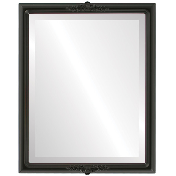 Contessa Beveled Rectangle Mirror Frame in Matte Black