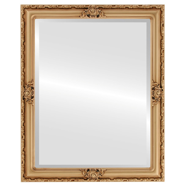 Jefferson Beveled Rectangle Mirror Frame in Gold Paint