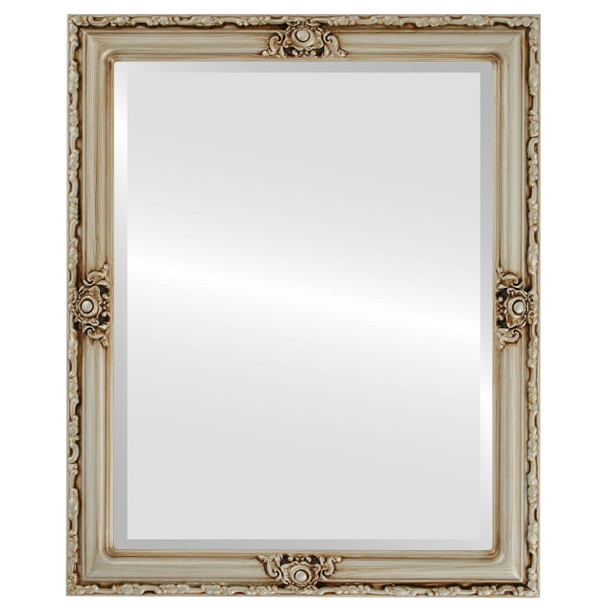 Jefferson Beveled Rectangle Mirror Frame in Silver
