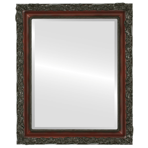 Rome Beveled Rectangle Mirror Frame in Rosewood