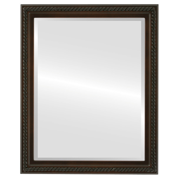 Santa-Fe Beveled Rectangle Mirror Frame in Walnut