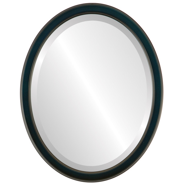 Toronto Beveled Oval Mirror Frame in Royal Blue