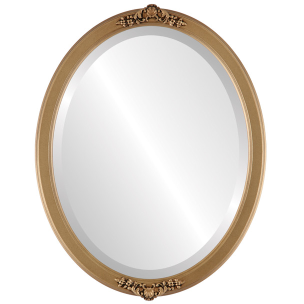 Athena Beveled Oval Mirror Frame in Desert Gold