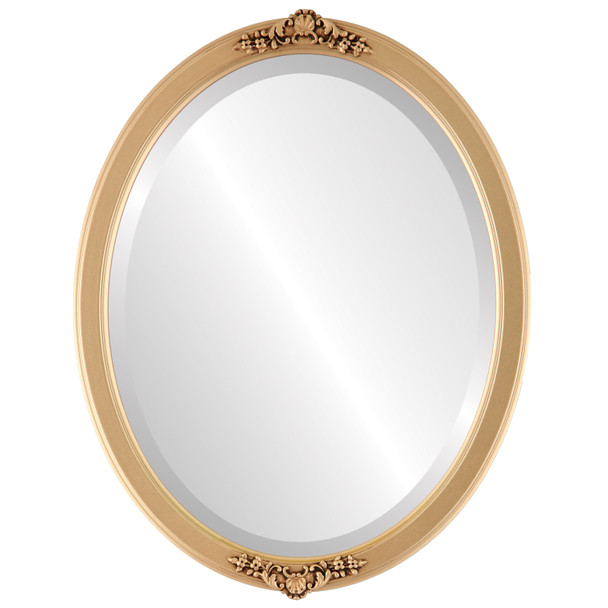 Athena Beveled Oval Mirror Frame in Gold Spray