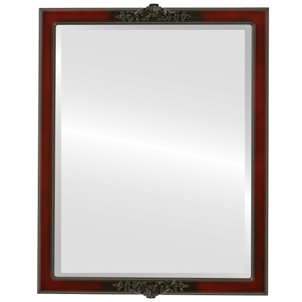 Athena Beveled Rectangle Mirror Frame in Rosewood