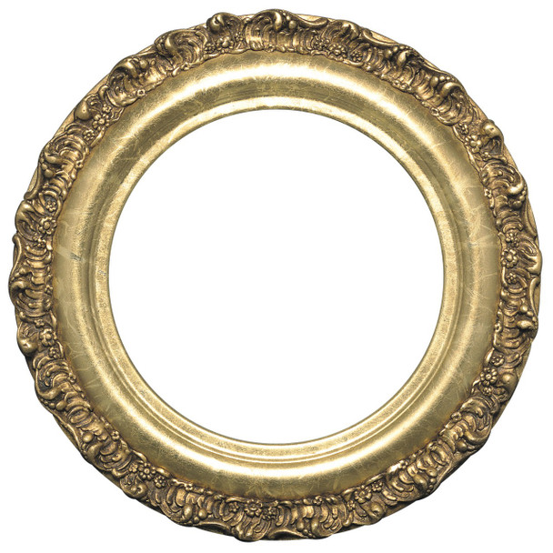 Venice Round Frame # 454 - Champagne Gold