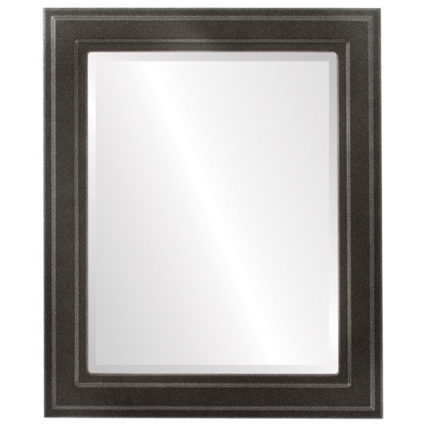 Wright Beveled Rectangle Mirror Frame in Black Silver