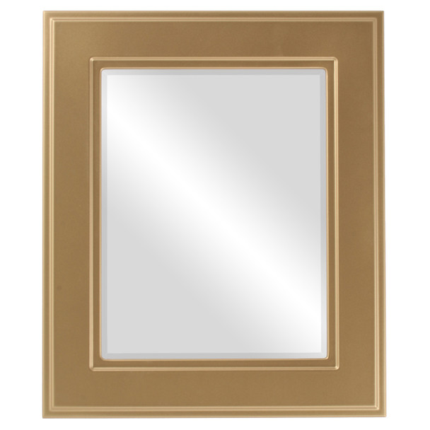 Montreal Beveled Rectangle Mirror Frame in Desert Gold