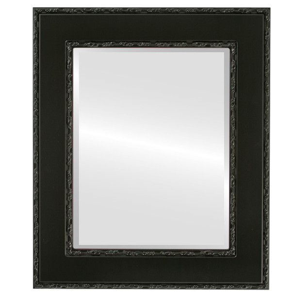 Paris Beveled Rectangle Mirror Frame in Matte Black