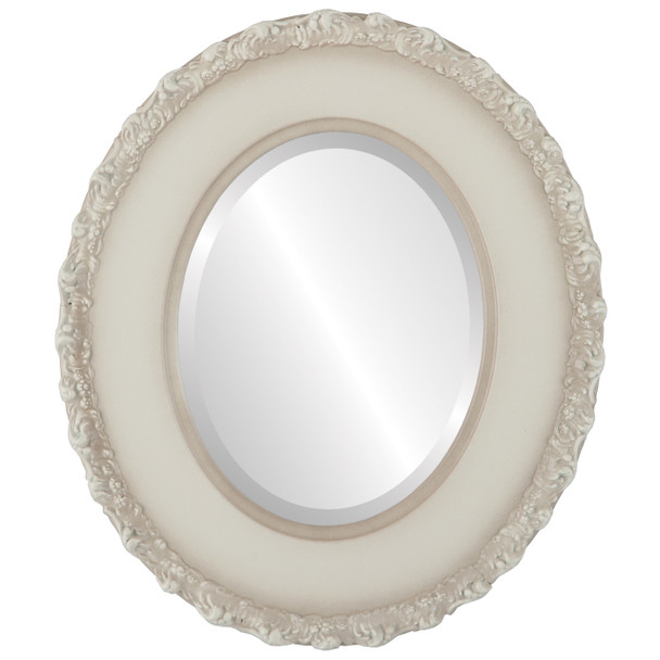 Williamsburg Beveled Oval Mirror Frame in Taupe