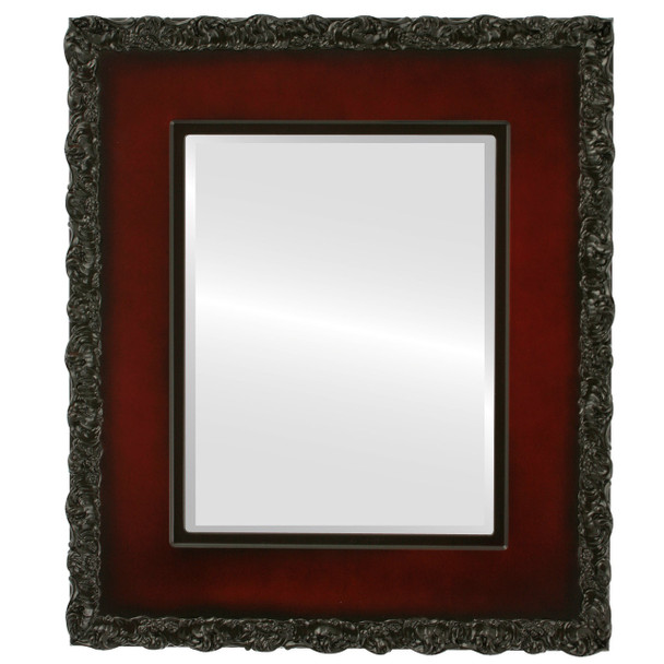 Williamsburg Beveled Rectangle Mirror Frame in Rosewood