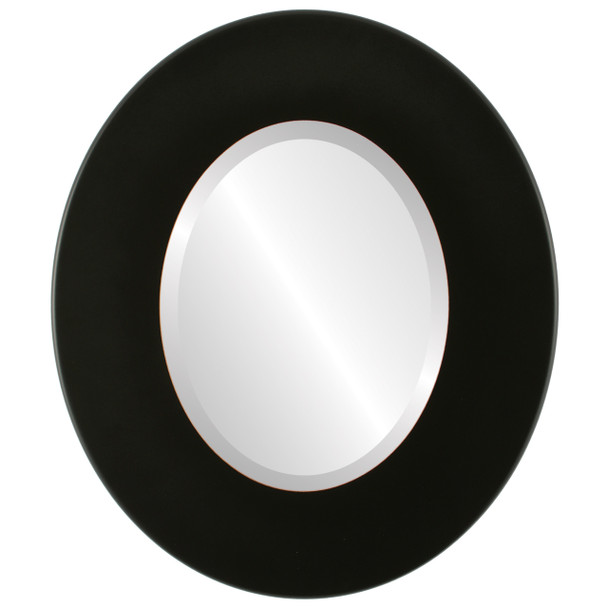 Boulevard Beveled Oval Mirror Frame in Rubbed Black