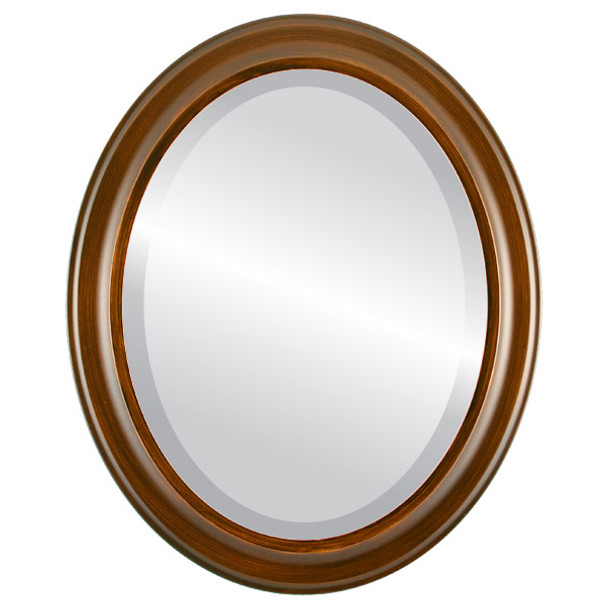 Messina Beveled Oval Mirror Frame in Mocha