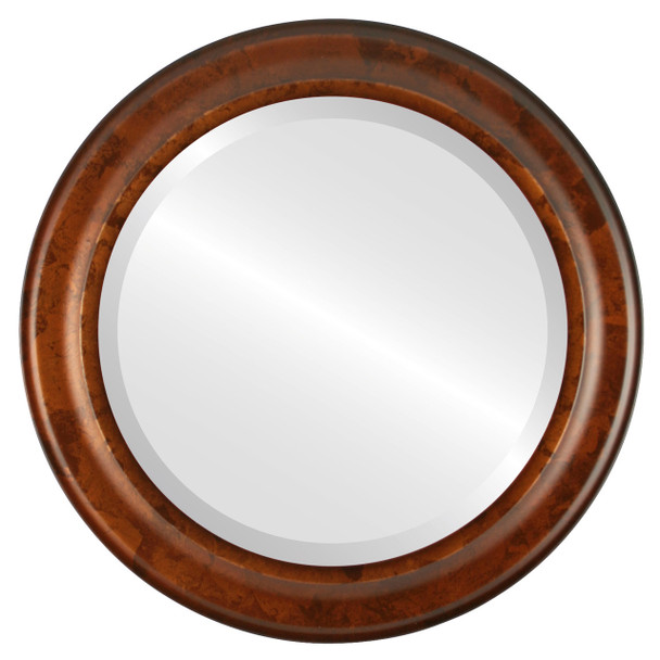Messina Beveled Round Mirror Frame in Venetian Gold