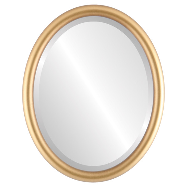 Pasadena Beveled Oval Mirror Frame in Gold Spray