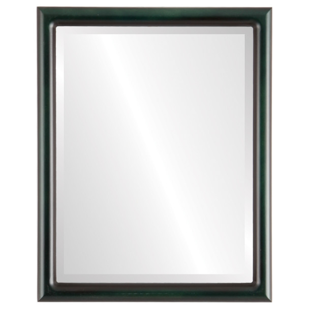 Pasadena Beveled Rectangle Mirror Frame in Hunter Green