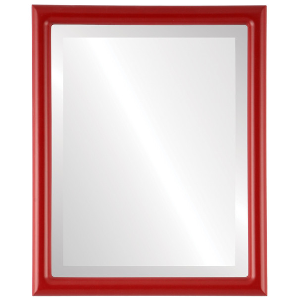 Pasadena Beveled Rectangle Mirror Frame in Holiday Red