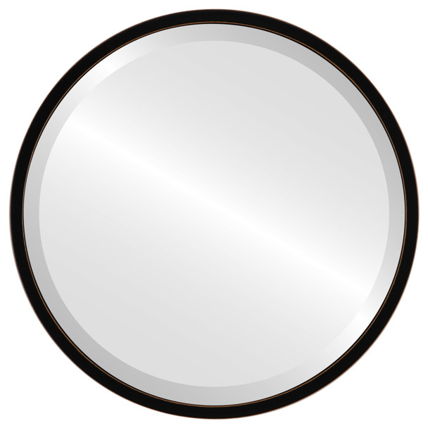 Round Framed Mirror #795 London Rubbed Black