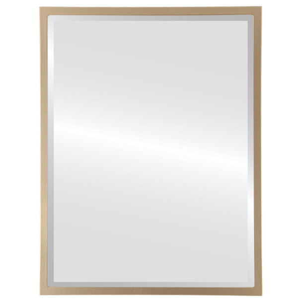 London Bevelled Rectangle Mirror Frame in Gold Spray