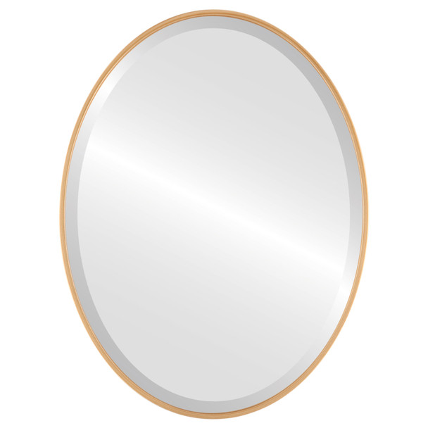 Singapore Bevelled Oval Mirror Frame in Gold Paint