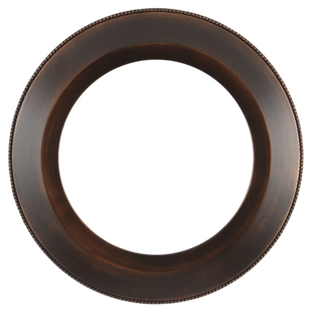 Lombardia Round Frame # 486 - Rubbed Bronze