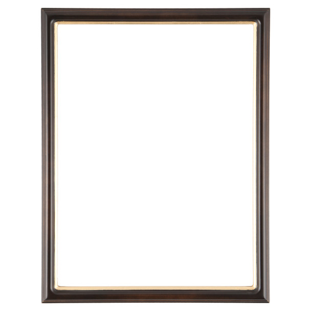 Hamilton Rectangle Frame # 551 - Rubbed Bronze with Gold Lip