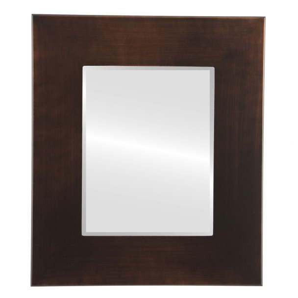 Boulevard Beveled Rectangle Mirror Frame in Rubbed Bronze