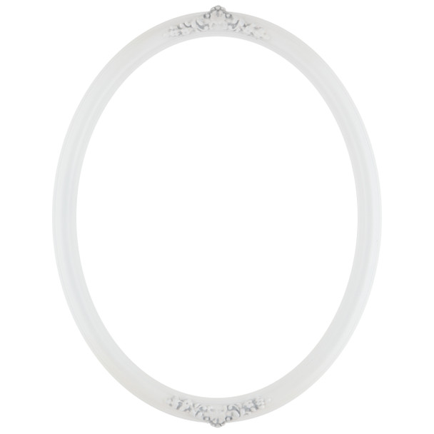 Contessa Oval Frame #554 - Linen White