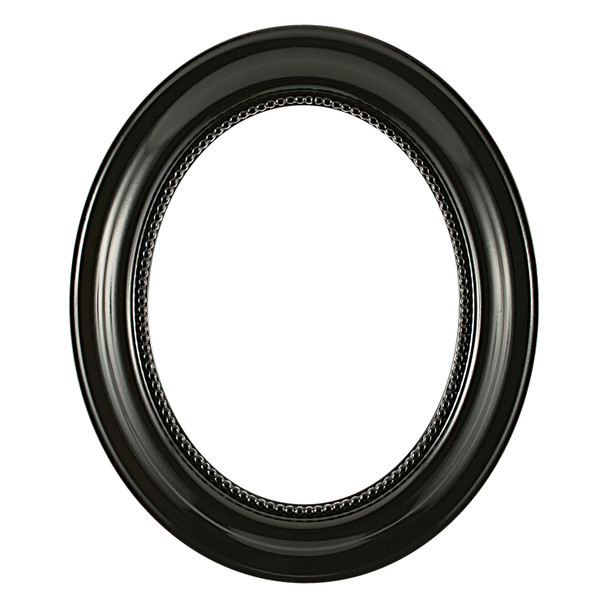 Heritage Oval Picture Frame - Gloss Black