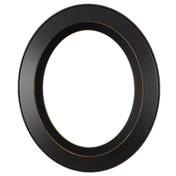 Lombardia Oval Picture Frame - Rubbed Black